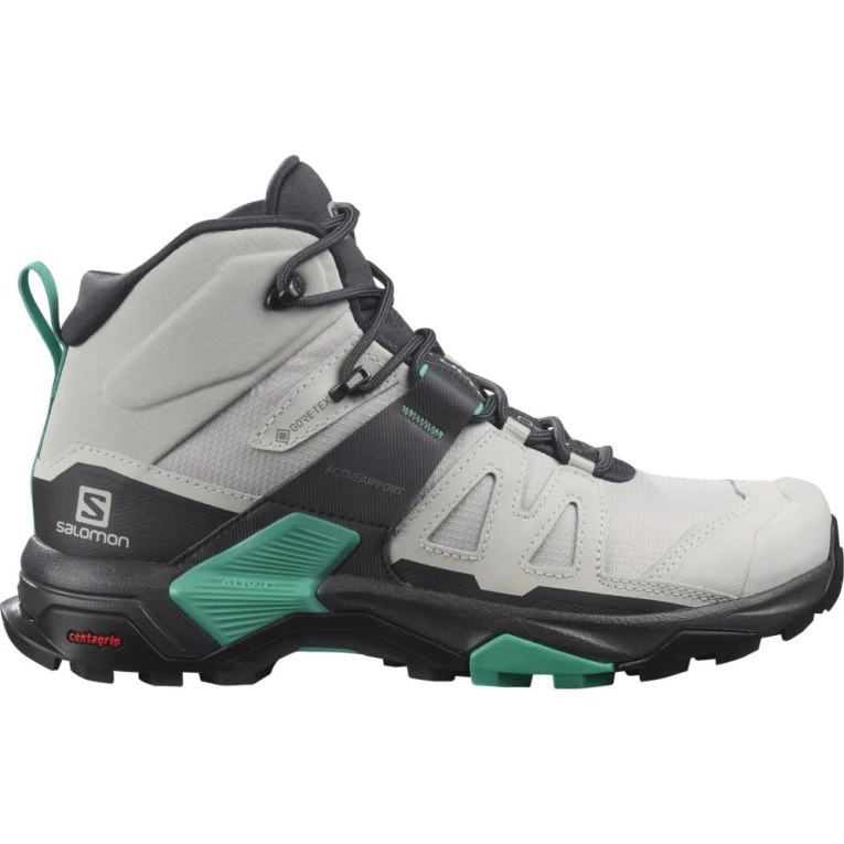 Botas Caminhada Salomon X Ultra 4 Mid GTX Feminino Luz Cinzentas Pretas | PT E73610